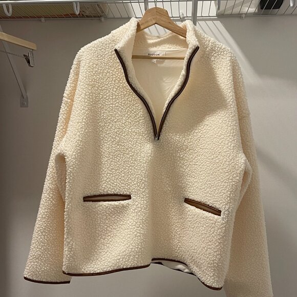 Hudson North Fleece Sweater - Cream - Size L - Picture 3 of 7